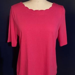 Talbots hot pink tee